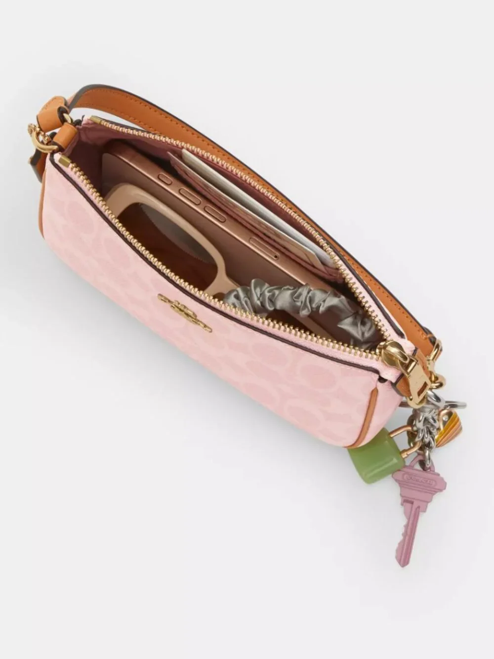 Coach Nolita 19 In Signature Canvas With Charms Powder Pink - Picture 5 of 10